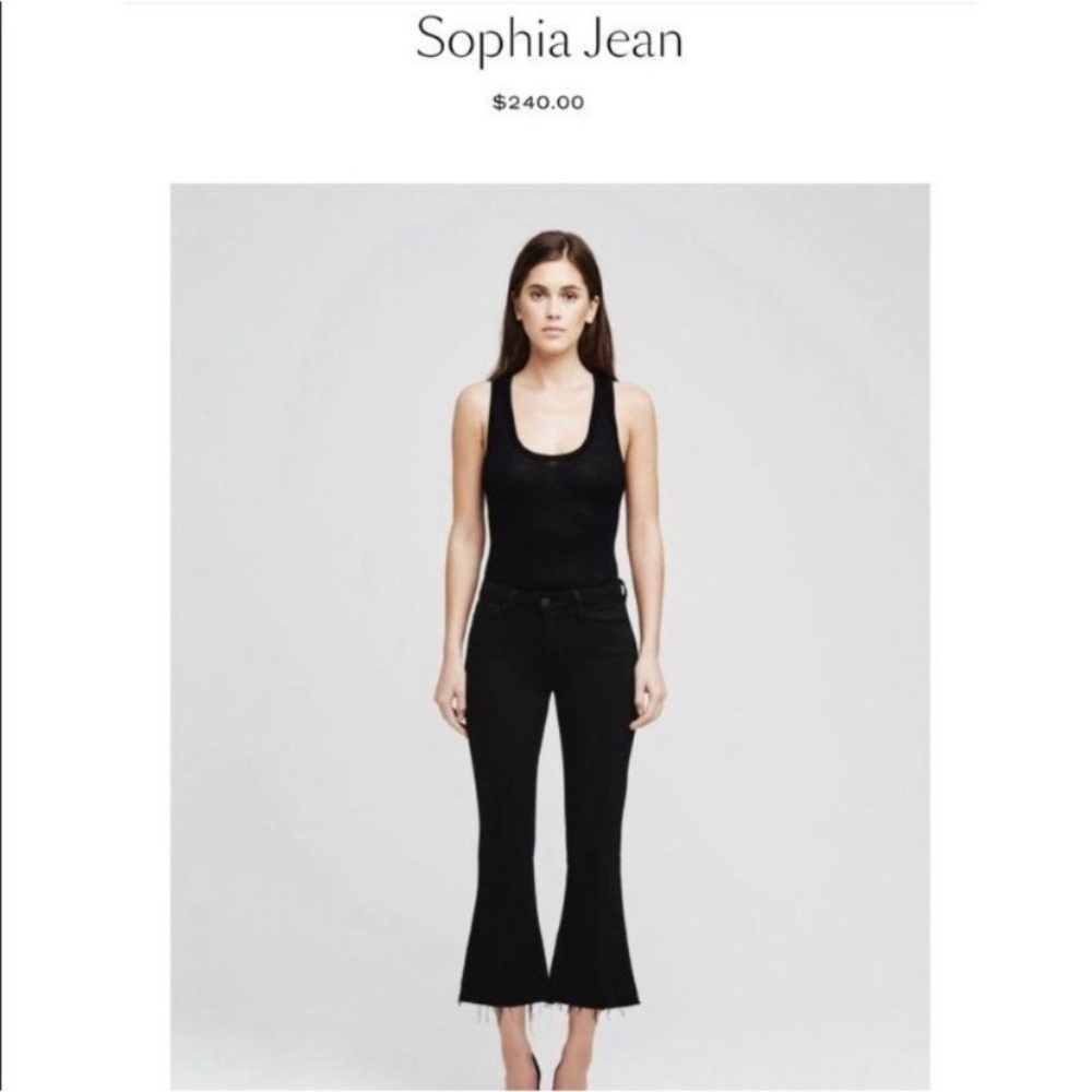 Cropped Black Jeans with Slight Flare and Raw Hem